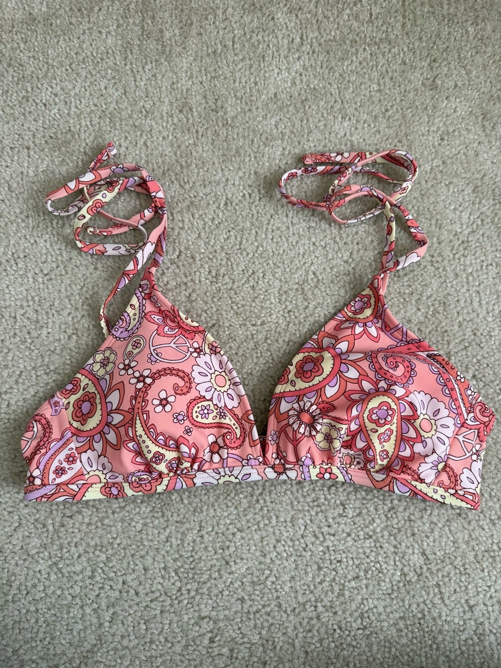 Womens Wild Fable Paisley Bikini Top (L)